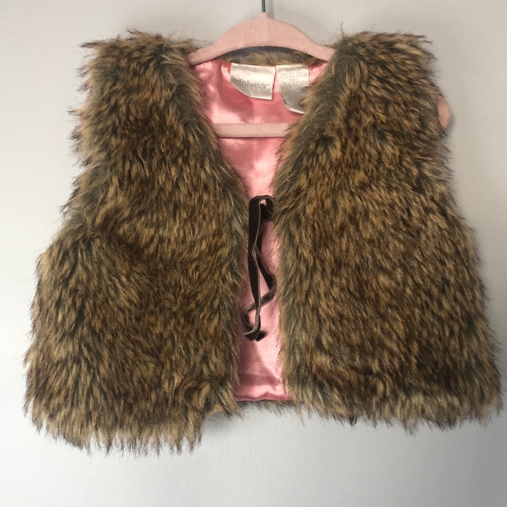Faux-Fur Cropped Vest for Toddler Girls